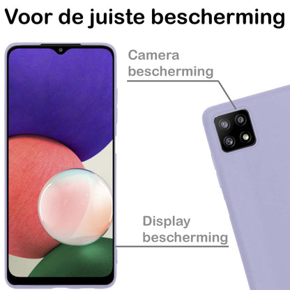 Samsung A22 4G Hoesje Siliconen - Lila