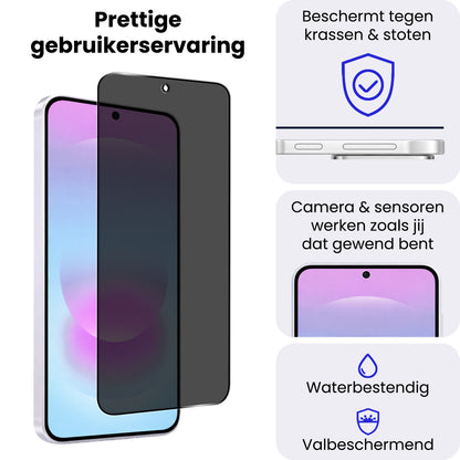 Samsung A37 Screenprotector Gehard Glas - Privacy