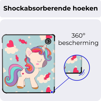 Kobo Libra Colour Trifold Bookcase Hoes - Eenhoorn