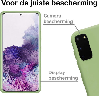 Samsung S20 Hoesje Siliconen Backcover Lichtgewicht - Groen