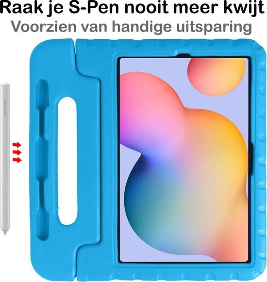 Samsung Galaxy Tab S6 Lite Hoesje Kids Cover Bumper - Blauw