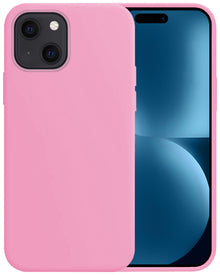 iPhone 15 Plus Hoesje Siliconen Backcover Lichtgewicht - Lichtroze