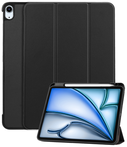 iPad Air 2024 (13 inch) Hoesje Book Case Met Apple Pencil Uitsparing - Zwart