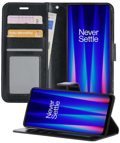OnePlus Nord CE 2 Lite Hoesje Bookcase Cover met Kaarthouder - Zwart