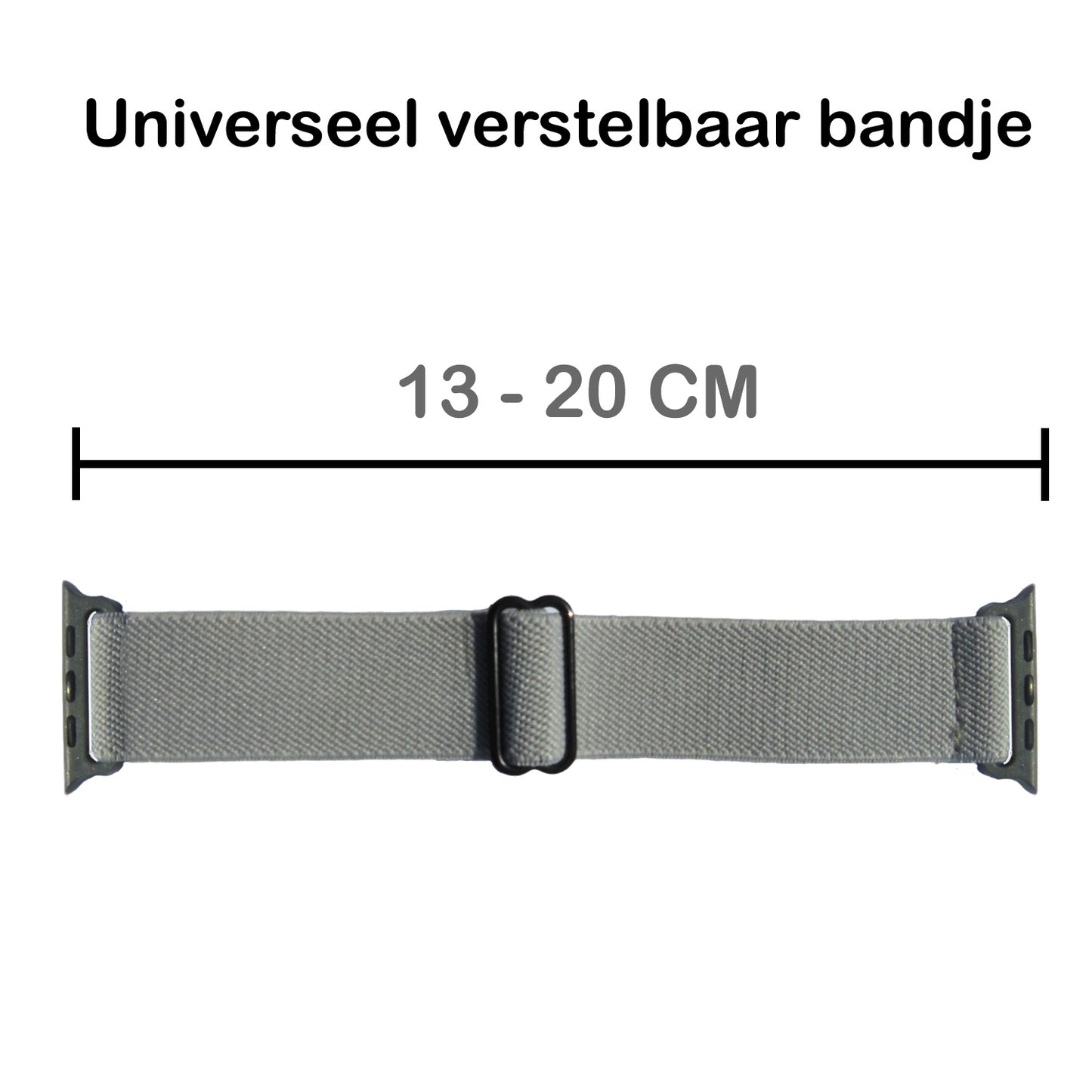 Horloge Bandje Geschikt Voor Apple Watch 1-8 / SE - 38/40/41 mm Bandje Stof - Grijs