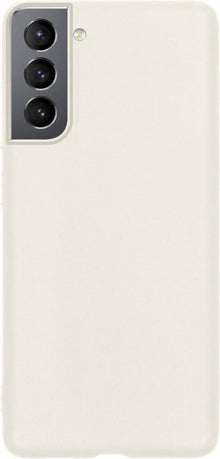 Samsung S21 Hoesje Siliconen Backcover Lichtgewicht - Wit