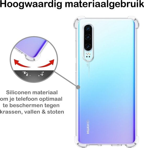 Huawei P30 Hoesje Shock Proof Siliconen - Transparant