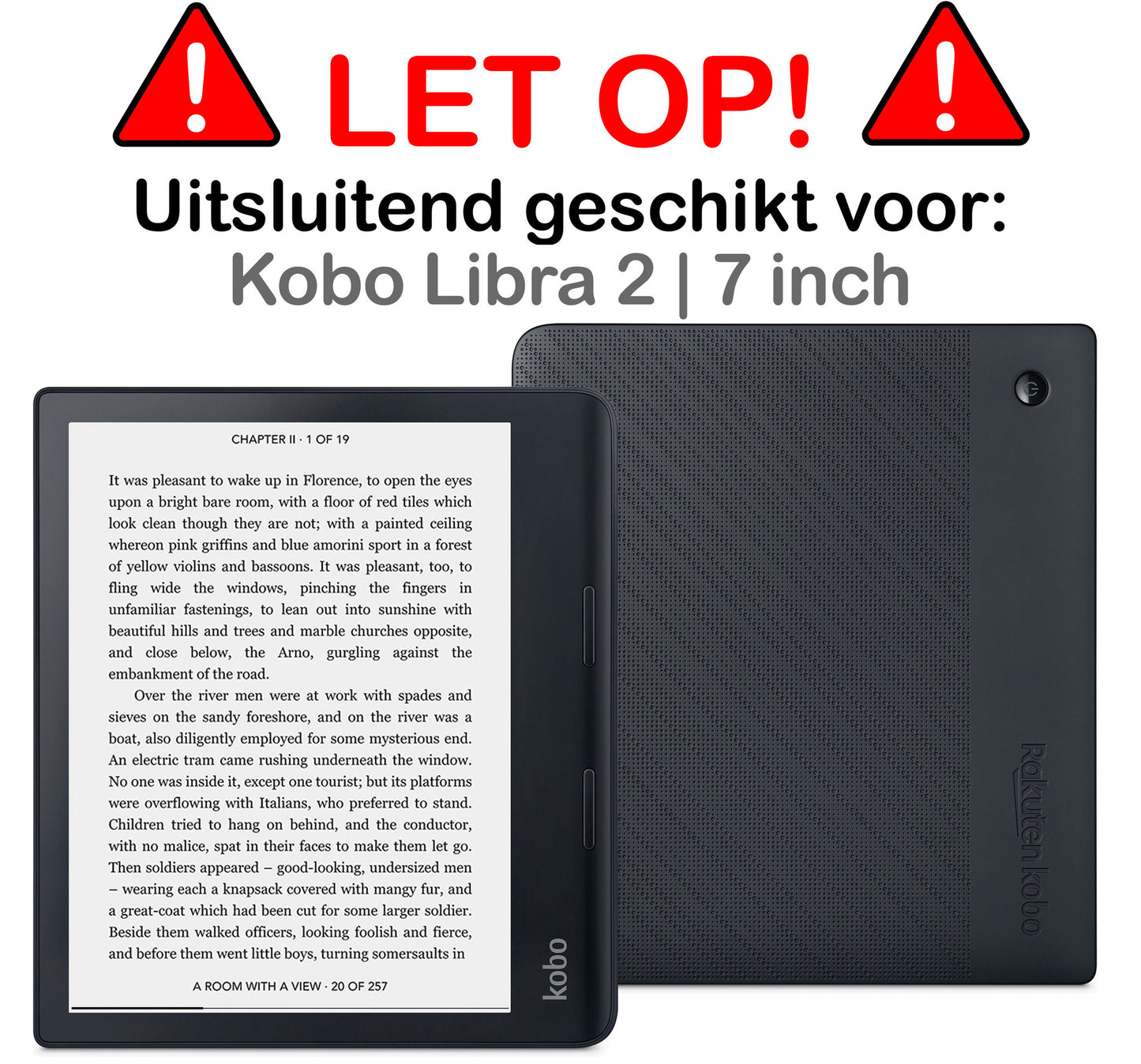 Kobo Libra 2 Trifold Hoesje - Zwart