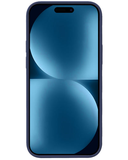 iPhone 15 Pro Max Hoesje Siliconen Backcover Lichtgewicht - Donkerblauw