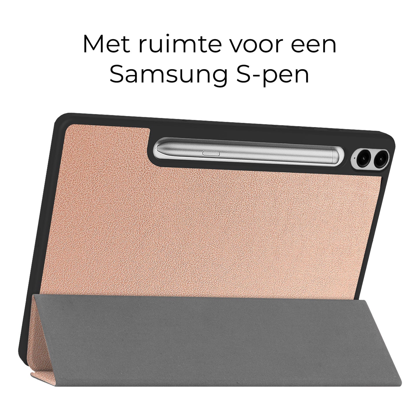 Samsung Galaxy Tab S9 FE Plus Tablethoes Smcpen Met Screenprotector - Rosðð Goud