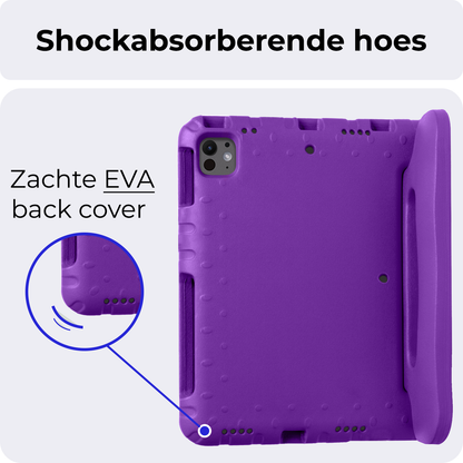 iPad Pro 2024 (11 inch) Kinderhoes Shockabsorberend Foam - Paars