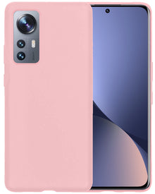 Xiaomi 12 Pro Hoesje Siliconen Backcover Lichtgewicht - Lichtroze