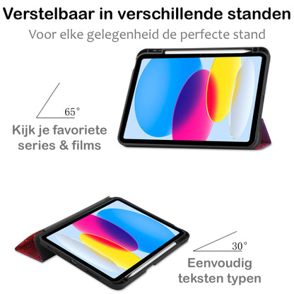 iPad 2022 Hoesje Book Case Met Apple Pencil Uitsparing - Galaxy