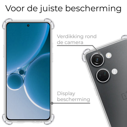 OnePlus Nord 3 Hoesje Shockproof Backcover Siliconen - Transparant