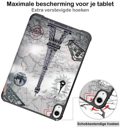 iPad Mini 6 Trifold Bookcase Hoes - Eiffeltoren