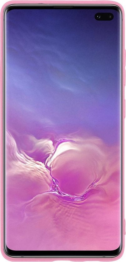 Samsung S10 Hoesje Siliconen Backcover Lichtgewicht - Lichtroze