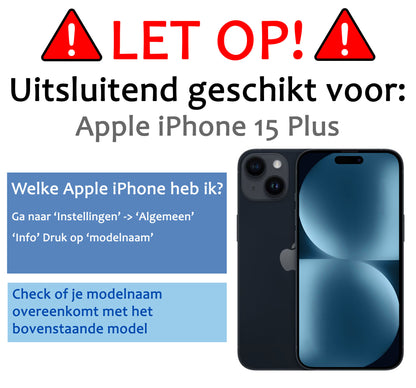 iPhone 15 Plus Hoesje Siliconen Backcover Lichtgewicht - Donkerblauw