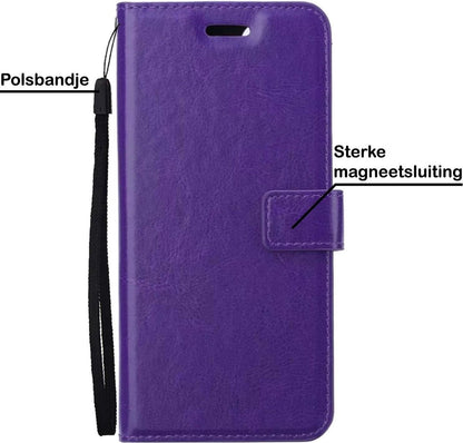 Samsung A32 4G Hoesje Bookcase Cover met Kaarthouder - Paars