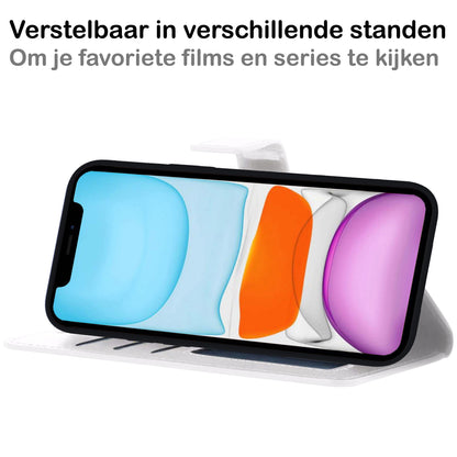 iPhone Xs Max Hoesje Bookcase Cover Uitneembaar - Wit