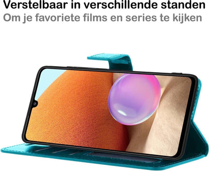 Samsung A32 5G Hoesje Book Case Kunstleer - Turquoise