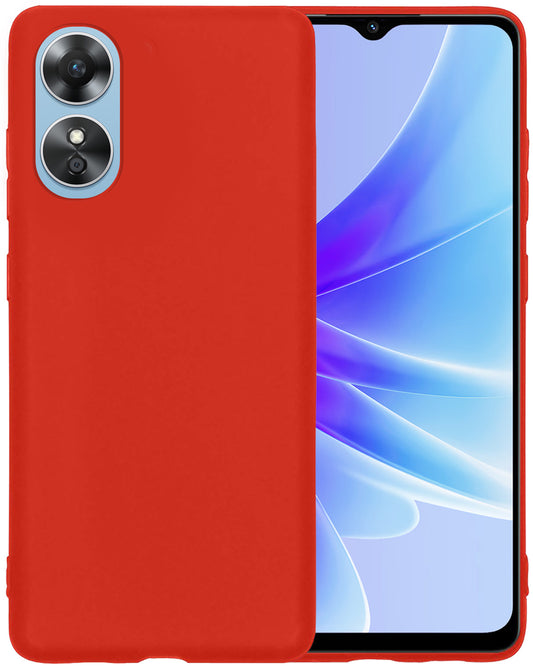 OPPO A17 Hoesje Siliconen - Rood