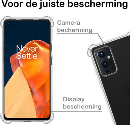 OnePlus 9 Hoesje Shockproof Backcover Siliconen - Transparant