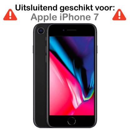 iPhone 7 Hoesje met Ingebouwde Screen Protector - Zwart