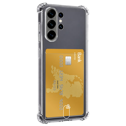 Samsung S26 Ultra Hoesje Kaarthouder Backcover Shockproof - Transparant