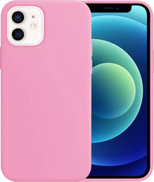 iPhone 12 Hoesje Siliconen Backcover Lichtgewicht - Lichtroze