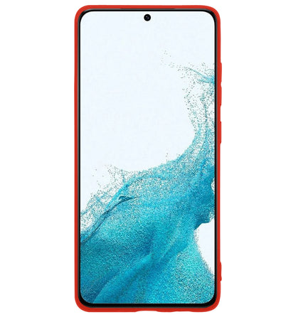 Samsung S22 Hoesje Siliconen Backcover Lichtgewicht - Rood