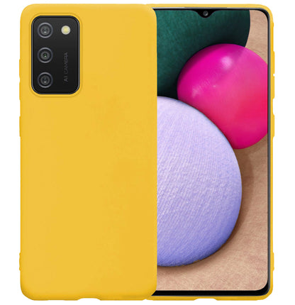 Samsung A02s Hoesje Siliconen Backcover Lichtgewicht - Geel