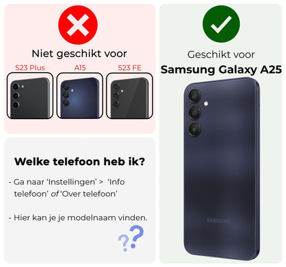 Samsung A25 Hoesje Geschikt voor Magsafe Backcover Shockproof - Zwart