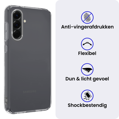 Samsung A56 Hoesje Siliconen Backcover Lichtgewicht - Transparant