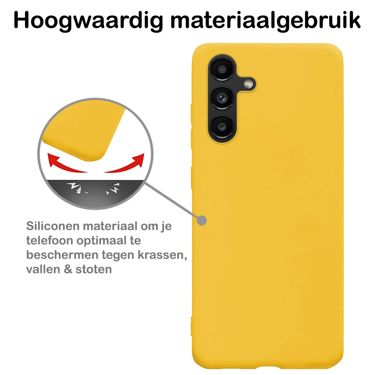 Samsung A04s Hoesje Siliconen - Geel