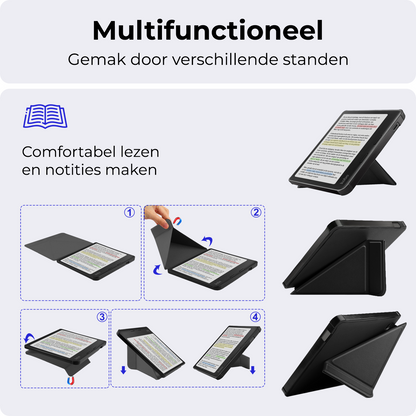 Kobo Libra Colour Trifold Bookcase Hoes - Zwart