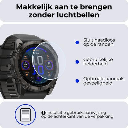 Screenprotector Geschikt voor Garmin Fenix 8 (43 mm) Screenprotector Glas Gehard Screen Cover - Screen Protector Geschikt voor Garmin Fenix 8 Screenprotector Tempered Glass