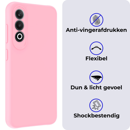 OnePlus Nord CE 4 Hoesje Siliconen Backcover Lichtgewicht - Lichtroze