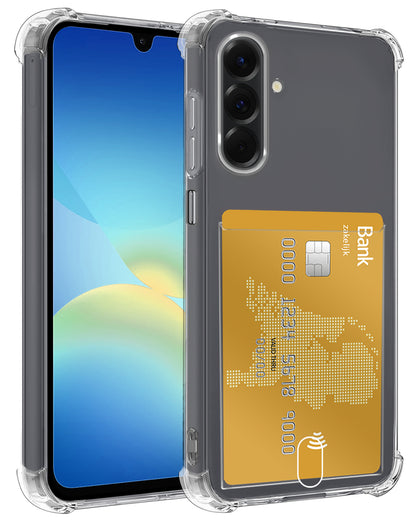 Samsung A26 Hoesje Kaarthouder Backcover Shockproof - Transparant