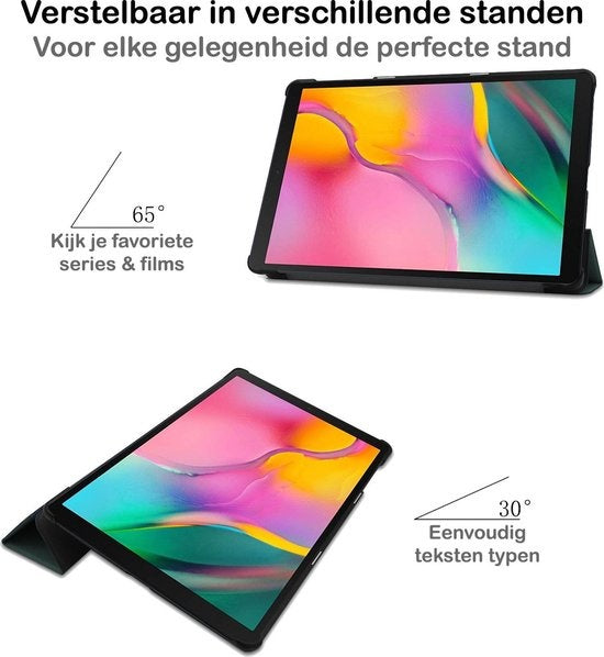 Samsung Galaxy Tab A 10.1 2019 Hoesje Book Case - Donkergroen