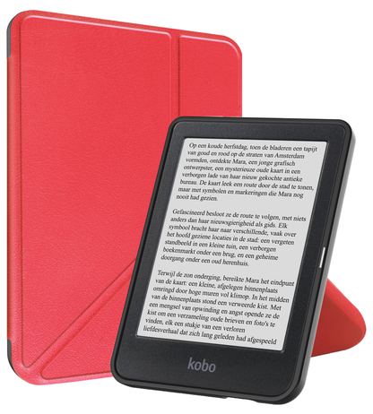 Kobo Clara BW Trifold Bookcase Hoes - Rood