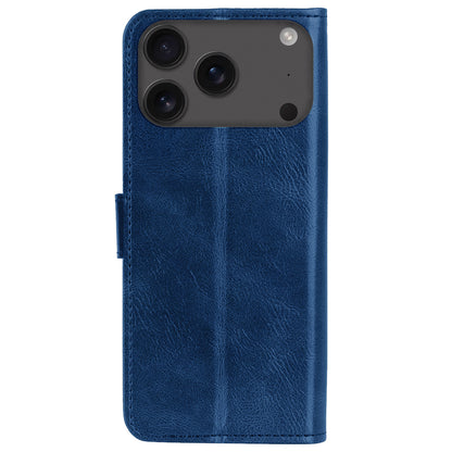 iPhone 17 Pro Hoesje Bookcase Cover met Kaarthouder - Donkerblauw
