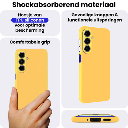 Samsung A27 Hoesje Siliconen Backcover Lichtgewicht - Geel