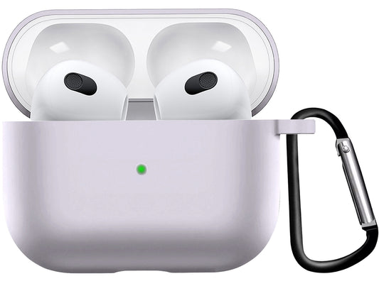 AirPods 3 Hoesje Siliconen met Clip - Transparant