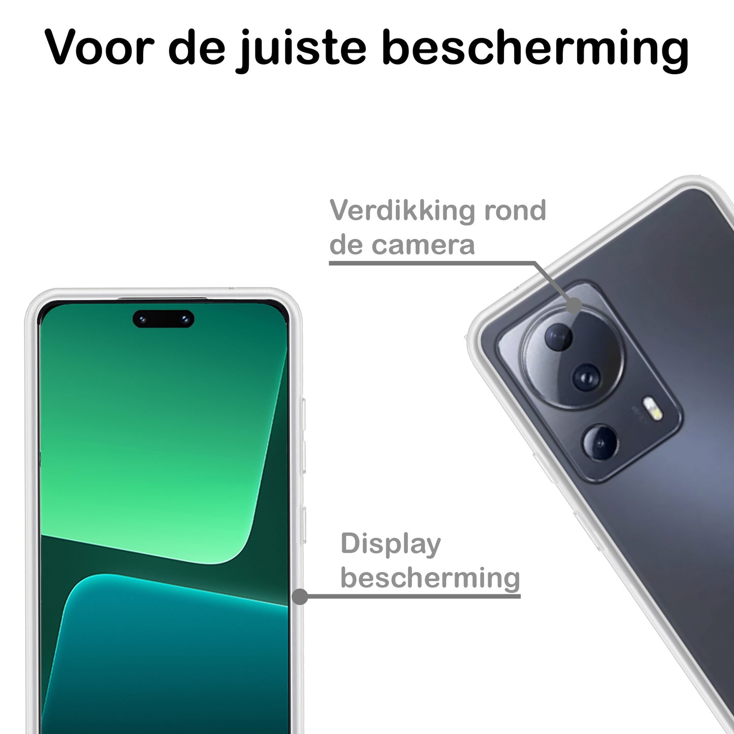 Xiaomi 13 Lite Hoesje Siliconen - Transparant