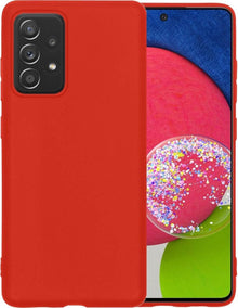 Samsung A52s Hoesje Siliconen Backcover Lichtgewicht - Rood