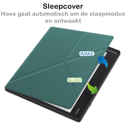 Kobo Elipsa 2E Trifold Hoesje - Donkergroen