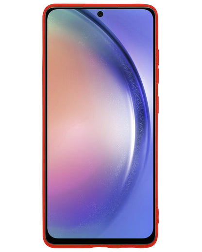 Samsung A54 Hoesje Siliconen Backcover Lichtgewicht - Rood