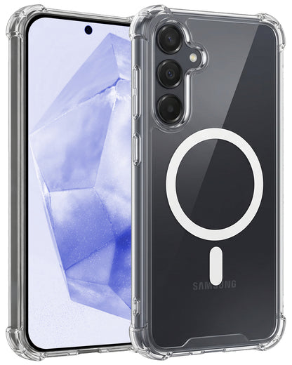 Samsung A35 Hoesje Geschikt voor Magsafe Backcover Shockproof - Transparant