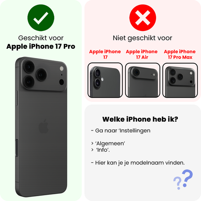 iPhone 17 Pro Hoesje Geschikt voor Magsafe Backcover Shockproof - Lila