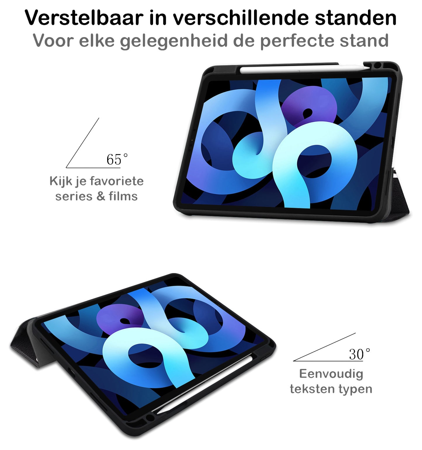 iPad Air 2022 Hoesje Book Case Met Apple Pencil Uitsparing - Don't Touch Me